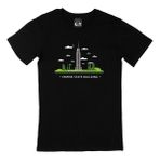 Cix Empire State Baskılı Yuvarlak Yaka Siyah T-shirt