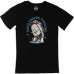 Cix Enough Today Yorgun Baskılı Yuvarlak Yaka Siyah T-shirt