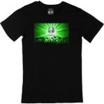 Cix Euro 2020 Taraftarları Baskılı Yuvarlak Yaka Siyah T-shirt
