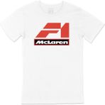 Cix F1 Mc Laren Baskılı Yuvarlak Yaka Beyaz T-shirt