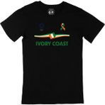 Cix Fil Dişi Sahilleri Tokyo 2020 Olimpiyatları Baskılı Yuvarlak Yaka Siyah T-shirt