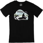 Cix Fishing Baskılı Yuvarlak Yaka Siyah T-shirt