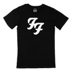 Cix Foo Fighters Logo Baskılı Yuvarlak Yaka Siyah T-shirt