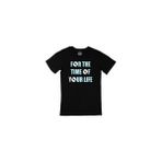 Cix For The Time Of Your Life Baskılı Yuvarlak Yaka Siyah T-shirt