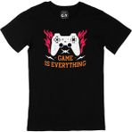 Cix Game is Everything Baskılı Yuvarlak Yaka Siyah T-shirt