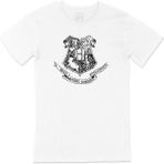 Cix Hogwarts School Logolu Baskılı Beyaz Unisex T-shirt