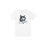 Cix Husky Sibirya Kurdu Baskılı Beyaz Unisex T-shirt