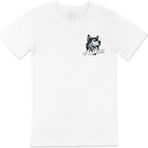 Cix Husky Sibirya Kurdu Cep Logo Tasarımlı Beyaz Tişört - 5XL