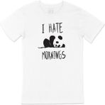 Cix I Hate Mornings Baskılı Beyaz Unisex T-shirt