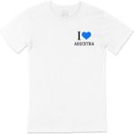 Cix I Love Arjantin Cep Logo Tasarımlı Beyaz T-shirt