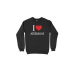 Cix I Love Azerbaycan Siyah Erkek Sweatshirt