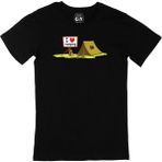 Cix I Love Camping Baskılı Siyah Erkek T-shirt