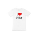 Cix I Love Cuba Baskılı Beyaz Unisex T-shirt