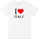 Cix I Love Italy Baskılı Beyaz Unisex T-shirt