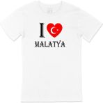 Cix I Love Malatya Baskılı Beyaz Unisex T-shirt
