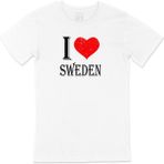 Cix I Love Sweden Baskılı Beyaz Unisex T-shirt