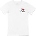 Cix I Love Trabzon Cep Logo Tasarımlı Beyaz Tişört