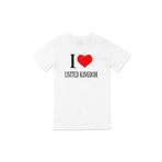 Cix I Love United Kingdom Baskılı Beyaz Unisex T-shirt