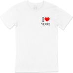 Cix I Love Venedik Cep Logo Tasarımlı Beyaz T-shirt