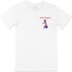 Cix İngiltere Haritalı ve Bayraklı Beyaz Erkek T-shirt