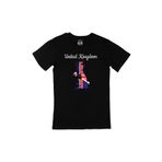 Cix İngiltere Haritalı ve Bayraklı Siyah T-shirt
