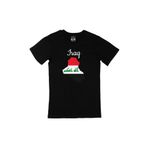 Cix Irak Haritalı ve Bayraklı Siyah T-shirt