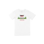 Cix Itsukuşima Tapınağı Baskılı Beyaz Unisex T-shirt