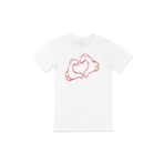 Cix Kalp Beyaz Erkek T-shirt