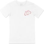 Cix Kalp Cep Logo Tasarımlı Beyaz T-shirt