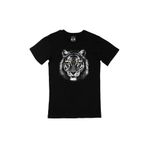 Cix Kaplan Desenli Yuvarlak Yaka Siyah T-shirt