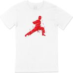 Cix Karate Fist Görselli Yuvarlak Yaka Siyah T-shirt