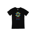 Cix Katar 2022 Dünya Kupası Baskılı Yuvarlak Yaka Siyah T-shirt