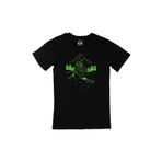 Cix Kayakçı Desen Yuvarlak Yaka Siyah T-shirt