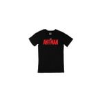 Cix Kırmızı Ant Man Logolu Yuvarlak Yaka Siyah T-shirt