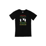 Cix Kırmızı Dont Need Life Logolu Yuvarlak Yaka Siyah T-shirt