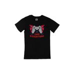 Cix Kırmızı Game is Everything Logolu Yuvarlak Yaka Siyah T-shirt