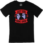 Cix Kırmızı Just One More Game Logolu Yuvarlak Yaka Siyah T-shirt