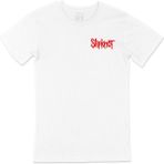 Cix Kırmızı Slipknot Yazılı Cep Logo Tasarımlı Beyaz Tişört - XL