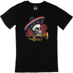 Cix Kovboy Kuru Kafa SBaskılı Siyah Erkek T-shirt