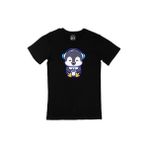 Cix Kulaklıklı Penguen Siyah Erkek T-shirt