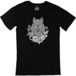 Cix Kurt Çiçekli Mandala Siyah Erkek T-shirt