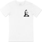 Cix Kurt Cobain Cep Logo Tasarımlı Beyaz Tişört