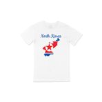 Cix Kuzey Kore Haritalı ve Bayraklı Beyaz T-shirt