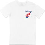 Cix Kuzey Kore Haritalı ve Bayraklı Cep Logo Beyaz Erkek T-shirt