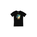 Cix Let's Go Travel Logolu Yuvarlak Yaka Siyah T-shirt