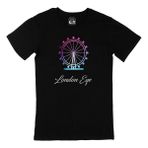 Cix London Eye Baskılı Yuvarlak Yaka Siyah T-shirt