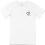 Cix Maskeli Anime Kız Çizimli Cep Tasarım Baskılı Beyaz Erkek T-shirt