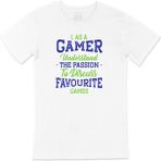 Cix Mavi As a Gamer Beyaz T-shirt