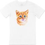 Cix Mavi Gözlü Kedi Beyaz T-shirt