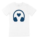 Cix Mavi Müzik Aşkı Beyaz T-shirt